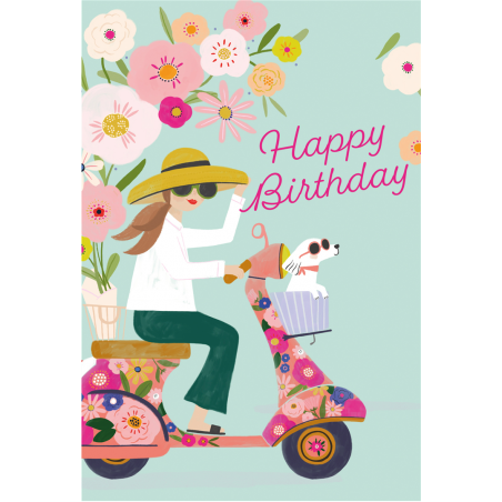 Biglietto Auguri  11.5x17cm Vespa