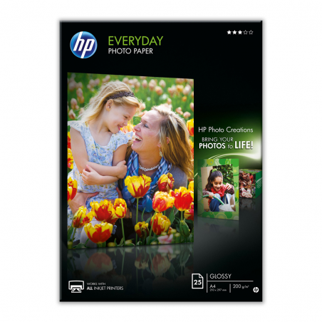 Risma 25 Fg Carta Fotogr.  Everyday Photo Paper Semi Lucida A4 200gr