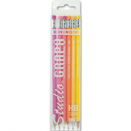 Blister 6 Matite Studio Graph In Grafite Con Gomma
