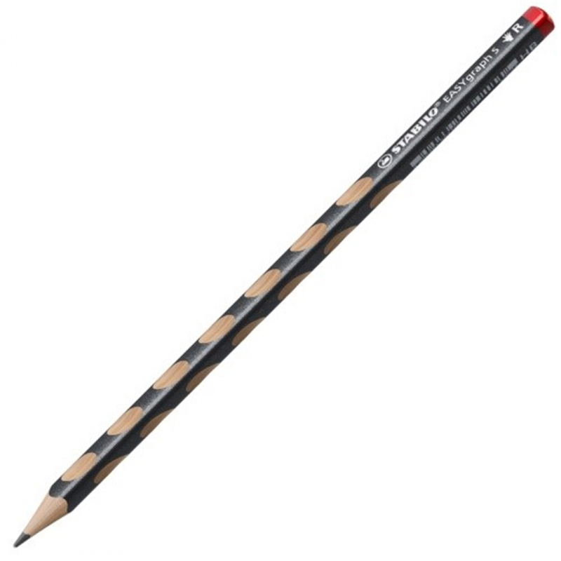 easygraph s pencil for right-handers hb 2,2mm metallic gray