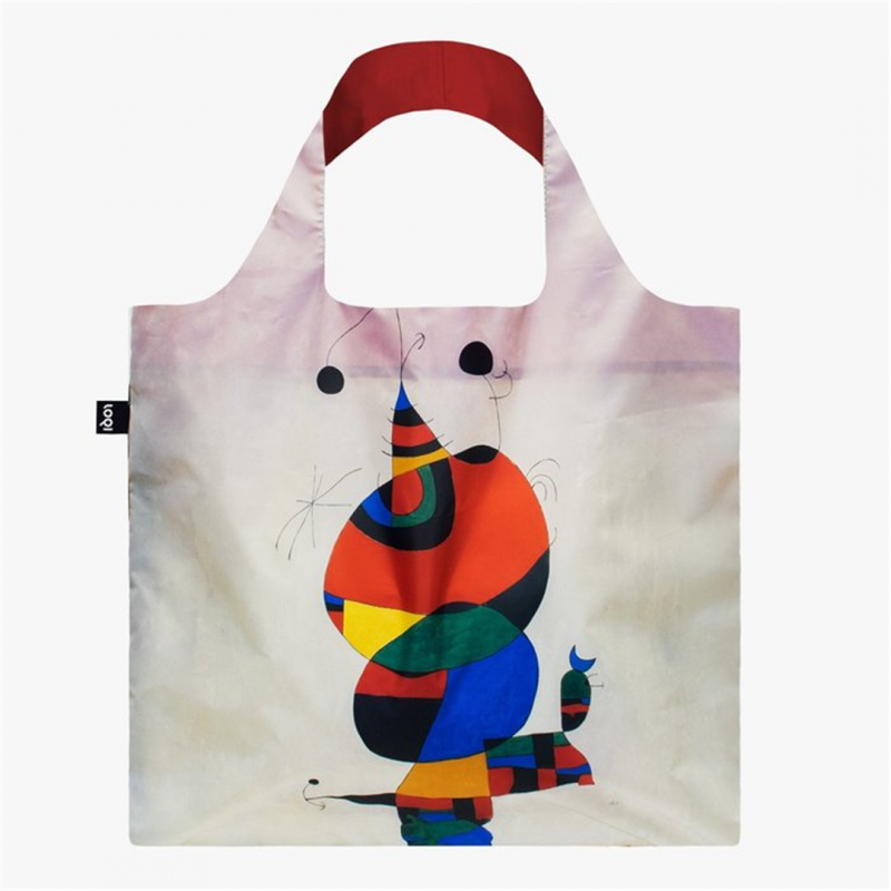 Borsa Shopper Richiudibile Reciclabile Joan Miró - Woman Bird And Star | Loqi