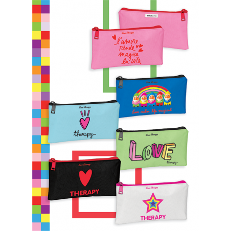 Pouch Bag Flat Cotton 14x22cm  | Love Therapy