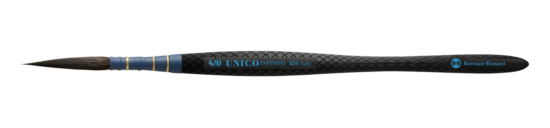 Pennello Unico Infinito Liner Serie 856 N°4/0 Tondo Vaio Con Legatura Manico Corto