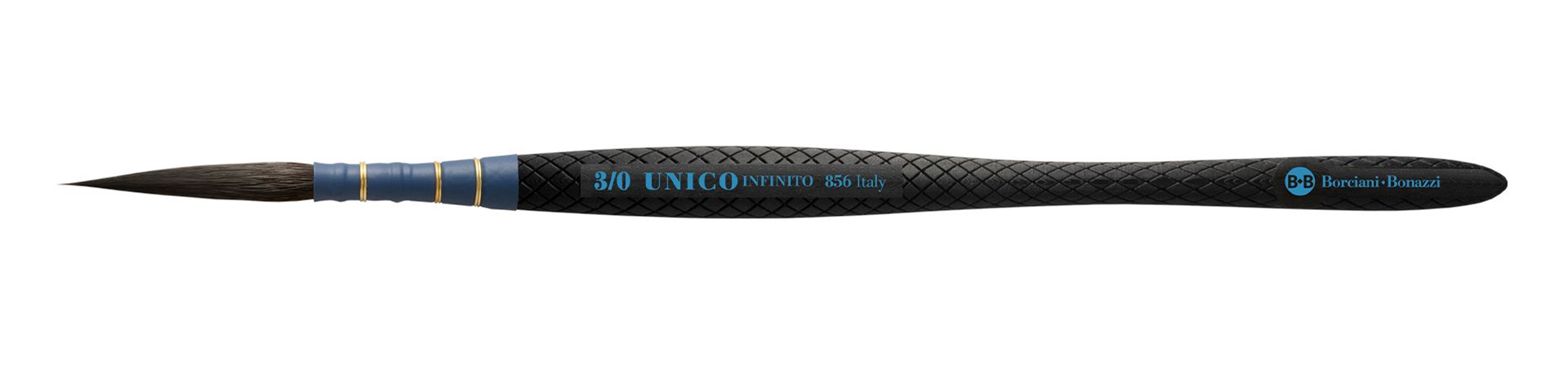 Pennello Unico Infinito Liner Serie 856 N°3/0 Tondo Vaio Con Legatura Manico Corto