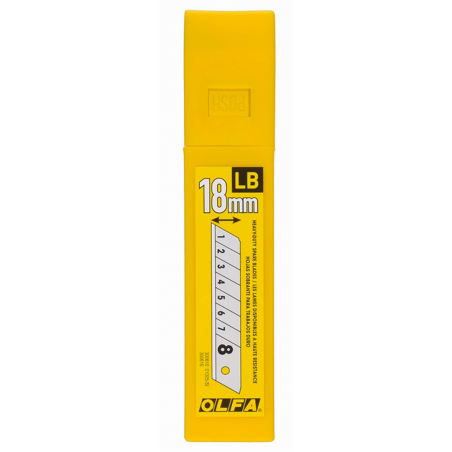 Tubetto 10 Lame 18mm Ricambio Cutter Art.lb-10