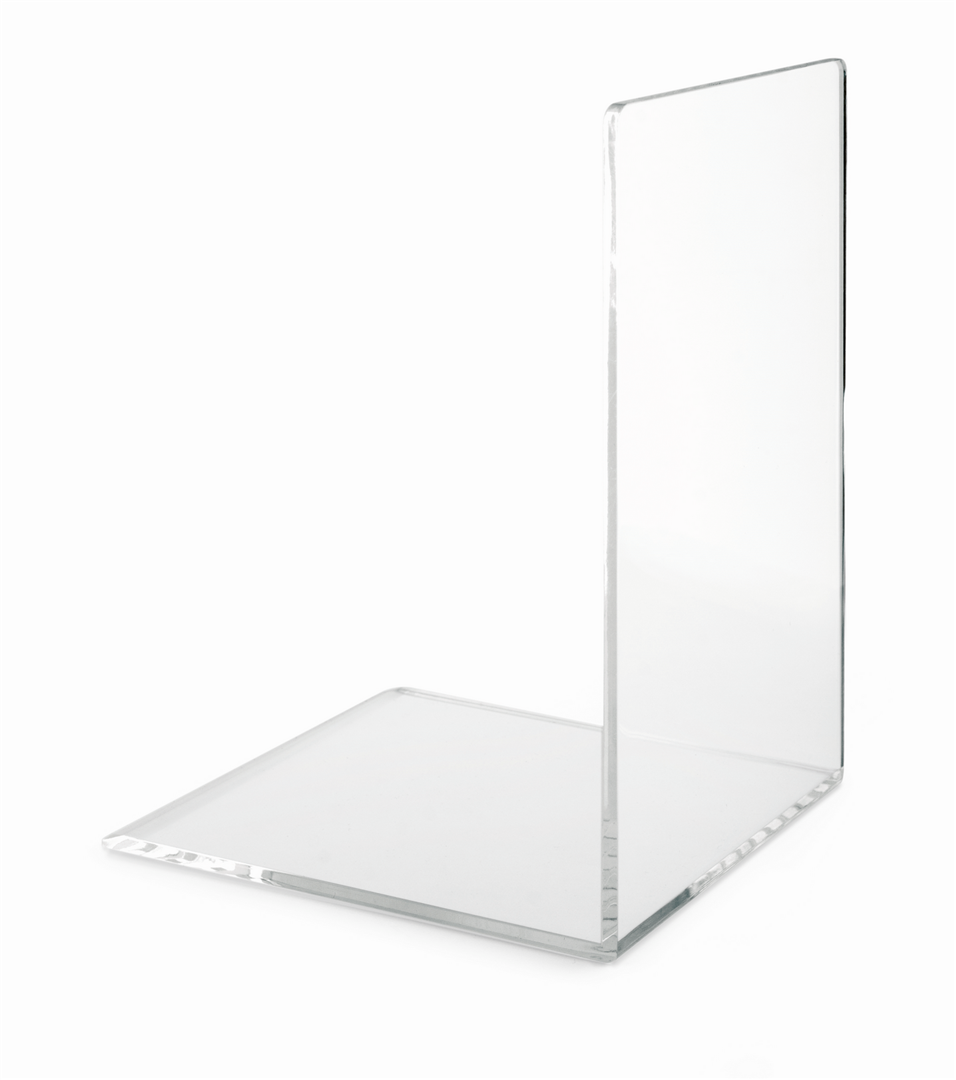 Coppia Reggilibri In Acrilico 12x17x12 Cm — immagine 2