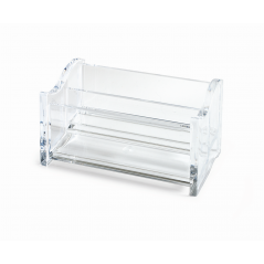 Business Card Holder In Acrylic 2 Compartments | Lebez