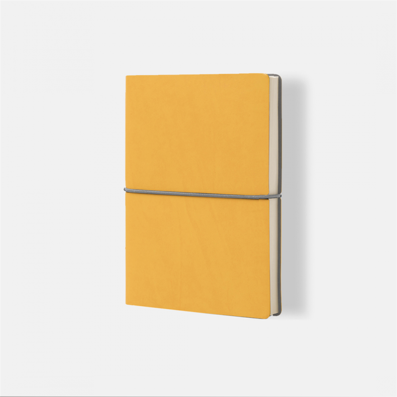 Weekly Diary 12x17cm Clapper With Yellow Elastic | Intempo