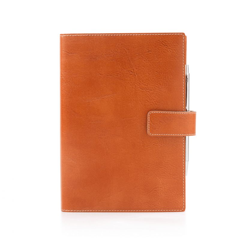 Daily Diary With Lace 15x21cm Cognac Sheath | Intempo