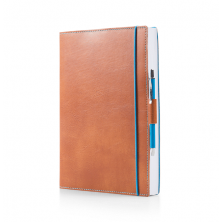 Agenda Giornaliera 15x21cm Con Elastico Blue Band Beige