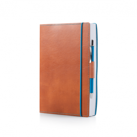 Agenda Giornaliera 12x17cm Con Elastico Blue Band Beige