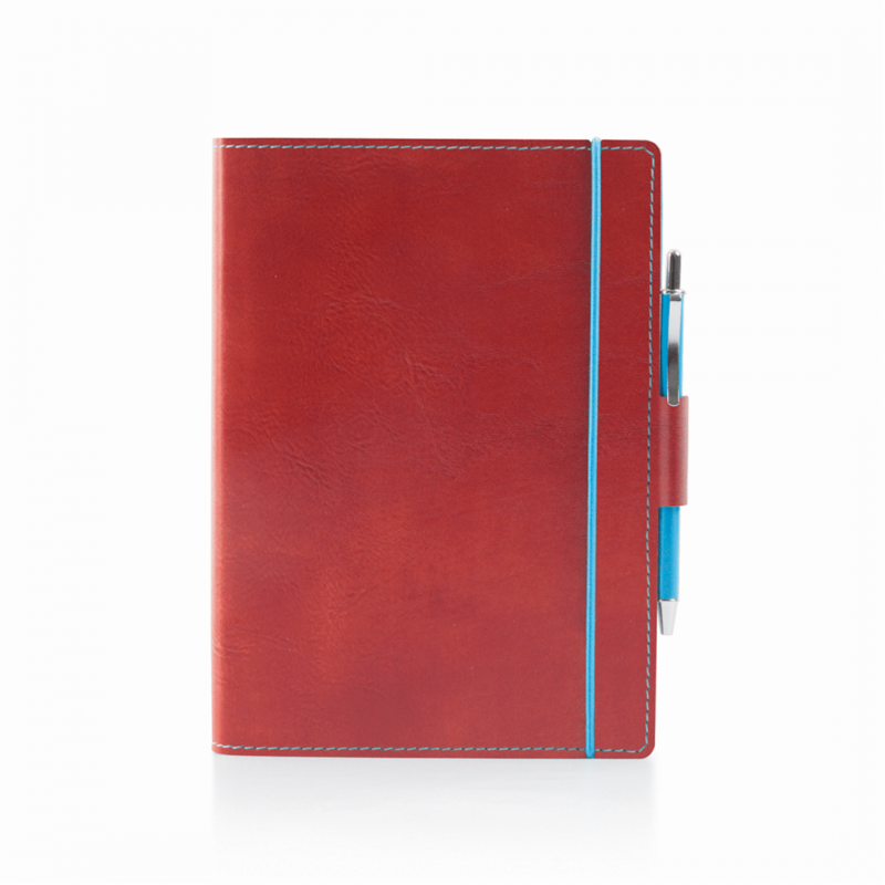 12x17cm Daily Diary With Red Blue Band Elastic | Intempo