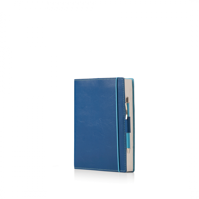 Daily Diary 12x17cm With Blue Band Blue Elastic | Intempo