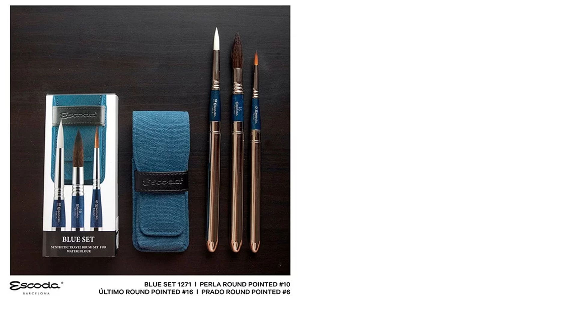 Set Pennelli Da Viaggio Per Acquerello Pz.3 Blue Set — immagine 2