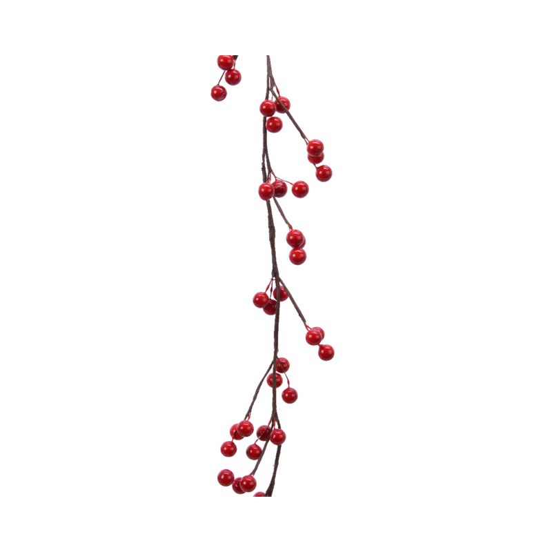 Garland Red Berries 130 Cm | Decoris