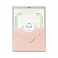 Letter Paper + Envelope Midori Frame Pink | Muy Original Design Zone, S.l.