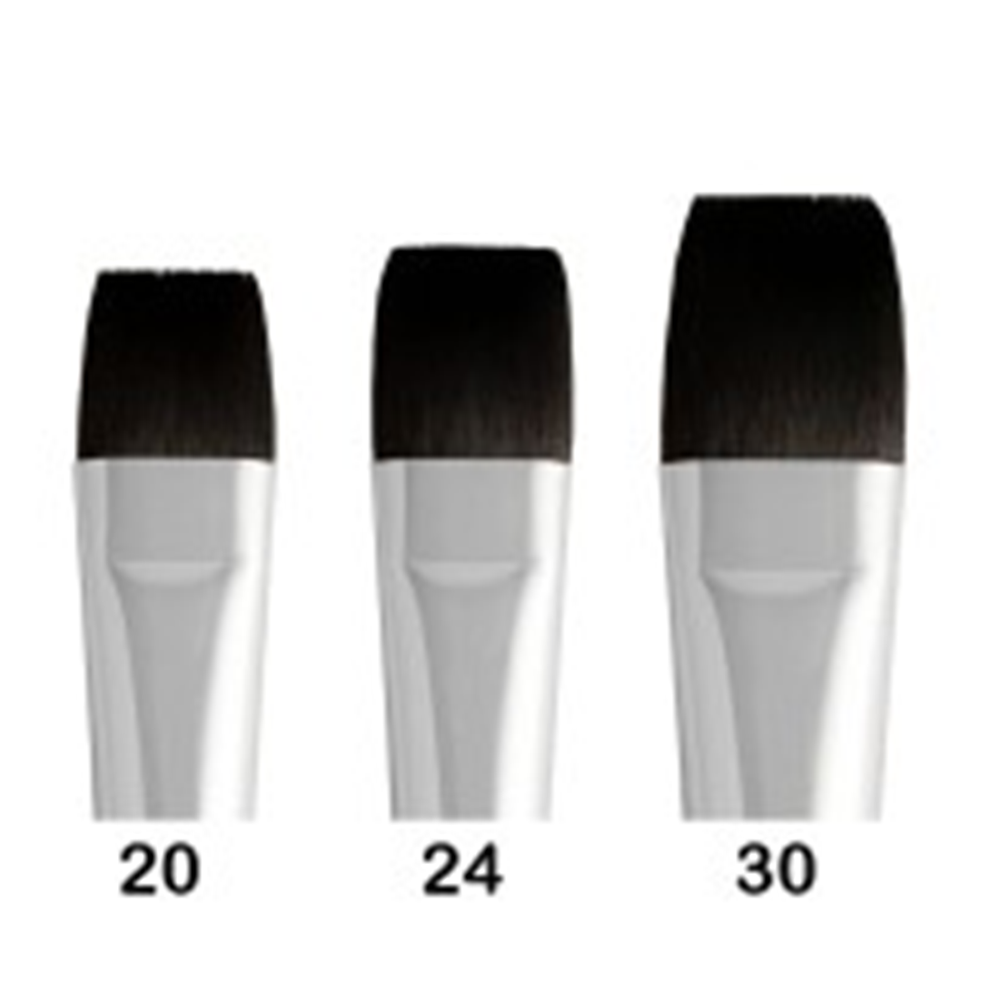 Pennello Serie 751 N. 20 Geremia Cerri Piatto Sintetico Hidro Manico Corto — immagine 2