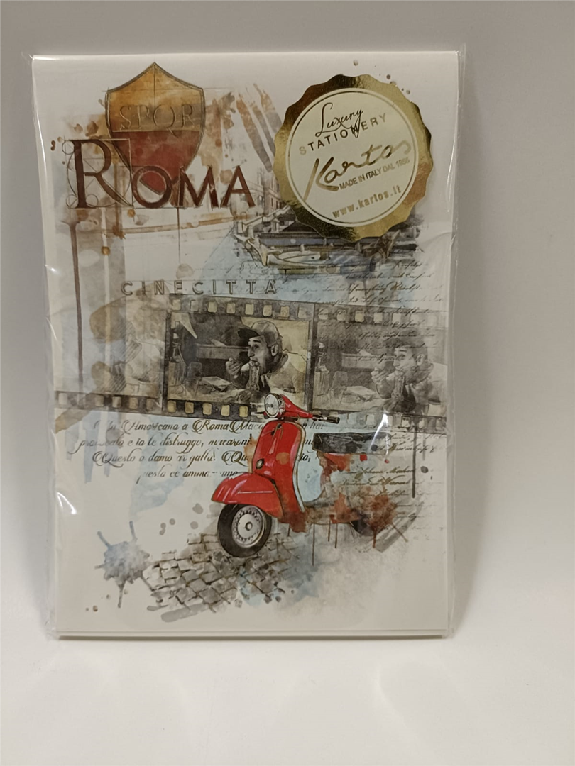 Journal A5 14,8x21cm 64 Fogli Roma Giulio Cesare Vespa E Colosseo — immagine 2