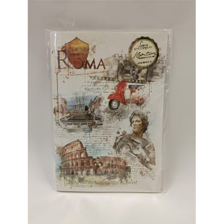 Journal A6 10,5x14,8cm 64 Fogli Roma Vespa Rossa E Film | Kartos X Vertecchi