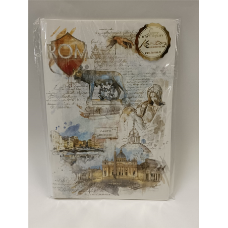 Journal A6 10,5x14,8cm 64 Fogli Roma Giulio Cesare E Colosseo | Kartos X Vertecchi