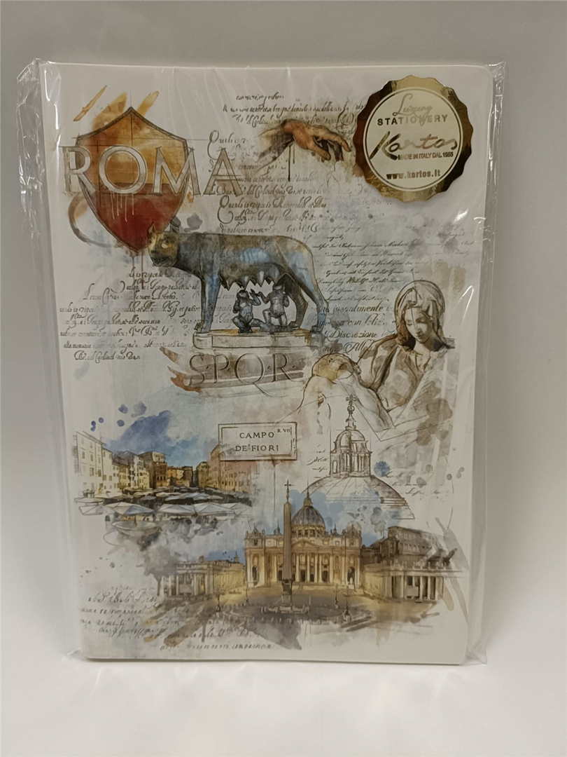 Journal A6 10,5x14,8cm 64 Fogli Roma Giulio Cesare E Colosseo — immagine 2