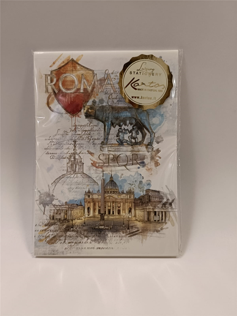 Journal A6 10,5x14,8cm 64 Fogli Roma Lupa E San Pietro — immagine 2
