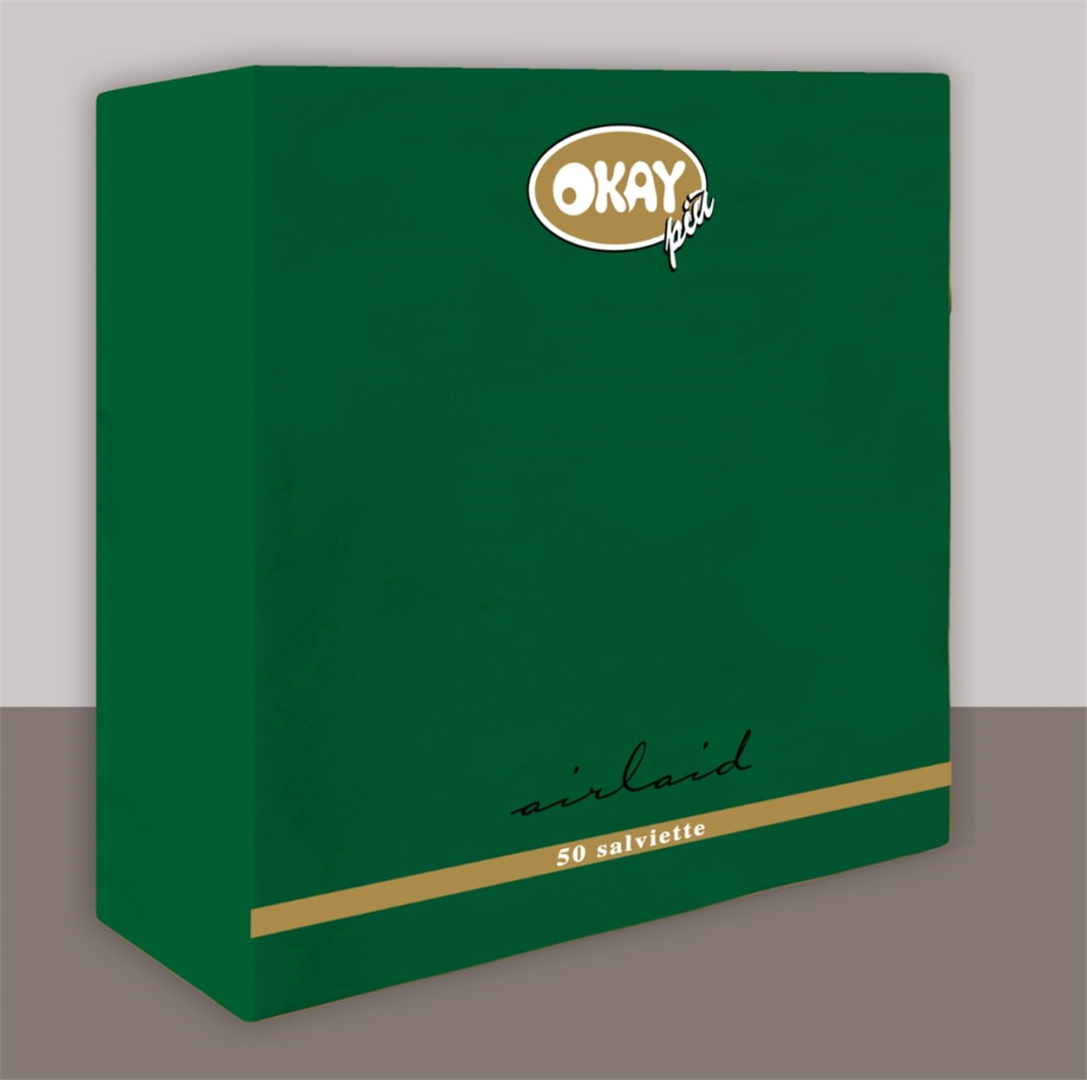Tovagliolo Airlaid 40x40cm 50pz Verde Foresta