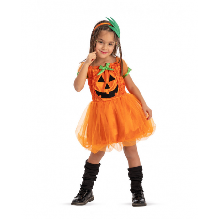 Costume Zucchetta Taglia 4/5 Anni 114cm Arancione Nero