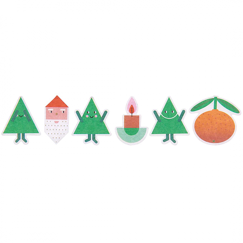 Washi Stickers Merry Christmas Babbo E Albero | Rico Design