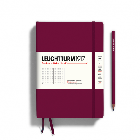 Notebook Medium A5 Hardcover, Puntini 249 Pag Port Red