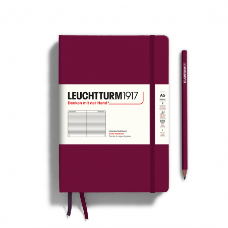 Notebook Medium A5 Hardcover, Righe 249 Pag Port Red