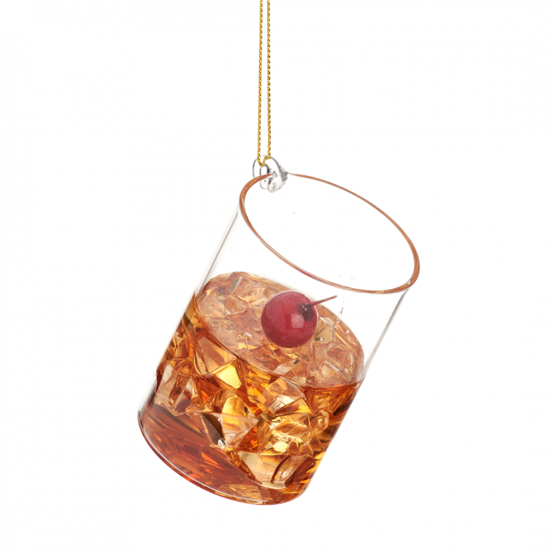Ornamento Vetro Bicchiere Di Whisky | Sass & Belle R&j Stone Limited