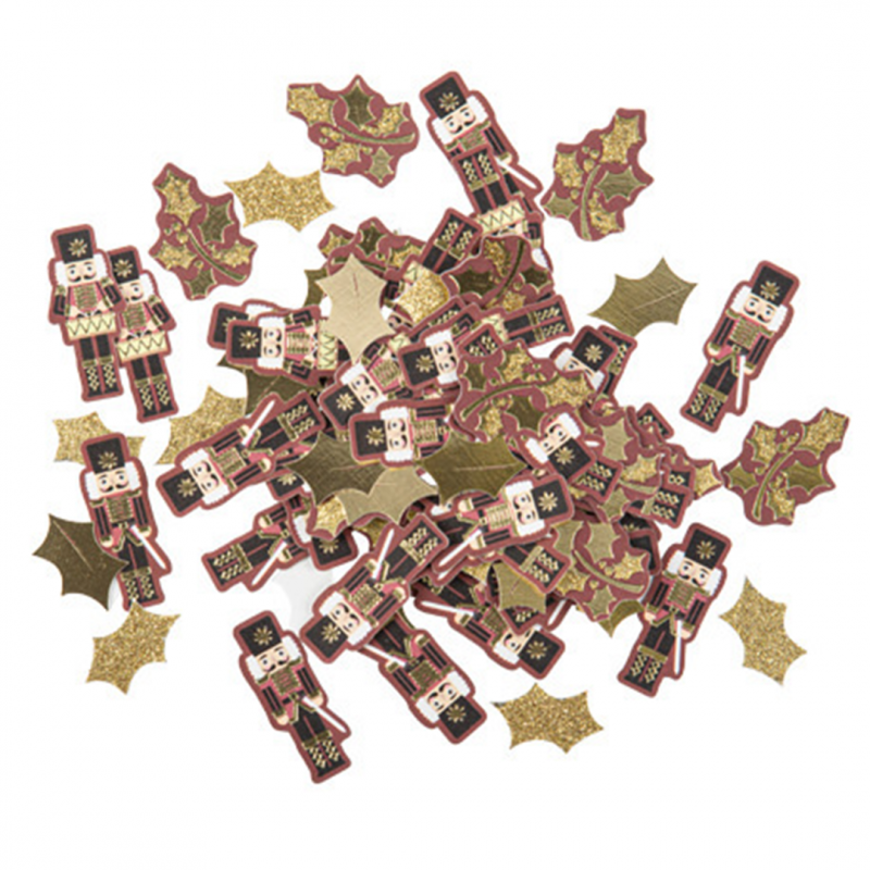 Confetti Schiaccianoci 100pz Bordeaux Oro Glitter | Artyfetes Factory