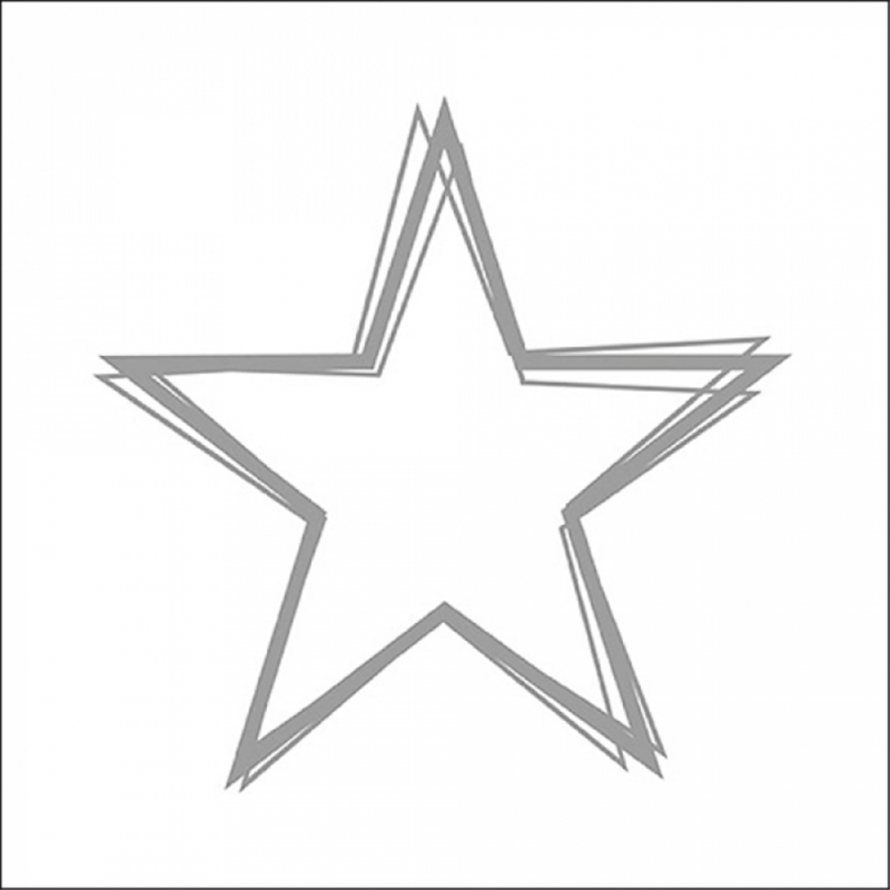 Christmas Napkin 33x33 Star Outline Silver | Ambiente