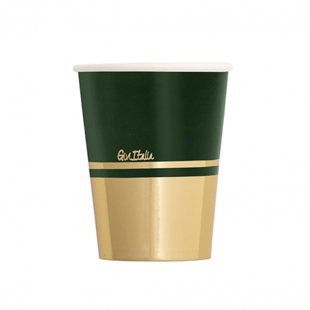 Bicchiere Cc250 Natale Pz8 Liberty Verde Oro