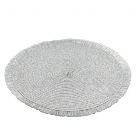 Sottopiatto Con Frangia D35cm Argento