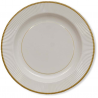Plate Diameter 27 Cm White Lines With Gold Edge | Ex.tra.