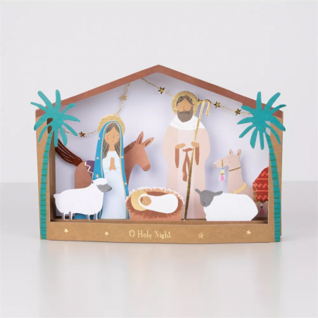 Biglietto Auguri Garland Natale Meri Meri Nativity Diorama | Meri Meri Inc.