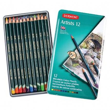 12 Pack Pencils  Artists Metal Packaging | Derwent