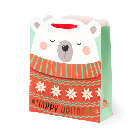 Busta Regalo Large 32,5x26,5x11,5cm Natale Polar Bear | Legami Srl