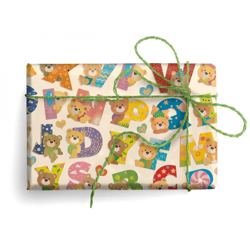 Gift Wrapping Paper 70x100 Prestige Alphabet | Kartos