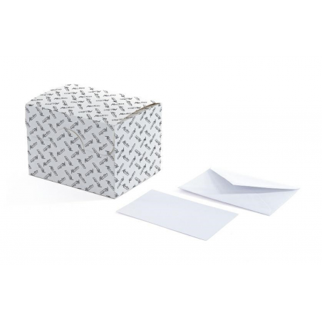Buste+cartoncini 100pz 9x14opalina