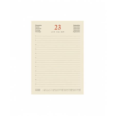 Ricambio Agenda Gg 15x21cm Cartona Carta Bn Nero