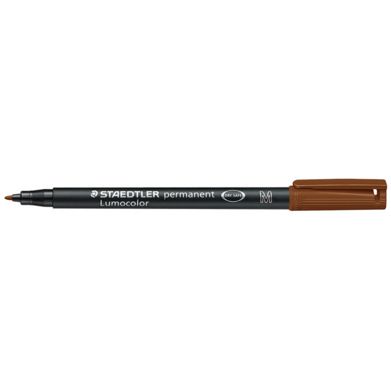 Permanent Lumocolor Marker Medium 7-Brown Tip 1mm | Staedtler