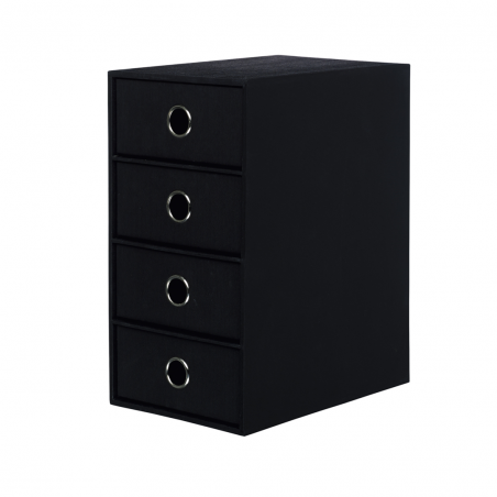 Scatola 4 Cassetti 250x175x320mm Soho Nero 70