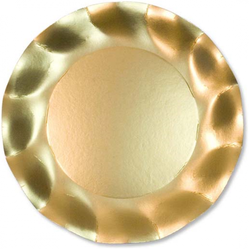 Plate Diameter 21 Cm Satin Gold Metal | Ex.tra.