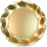 Plate Diameter 21 Cm Satin Gold Metal | Ex.tra.