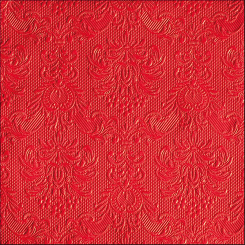 Napkin 33x33 Decorated Paper Environment Elegance Red Red | Ambiente