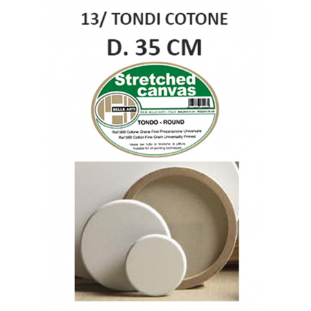 Telaio Telato Tondo D. 35 Cm Grana Fine Cotone/poliestere - Preparazione Universale