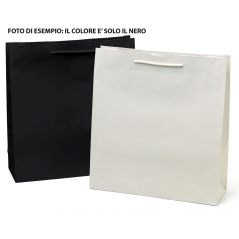 10 Pcs Pack Black Boutique Shopper 36x12x40 Cm Cord | Selezione Vertecchi